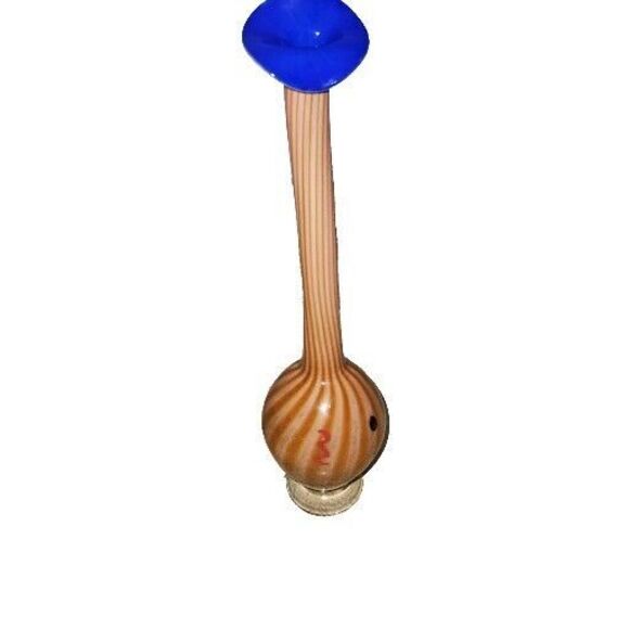 Antonio Garcia Art Glass Goose Neck Jack in the Pulpit Whimsical Bud Vase Signed